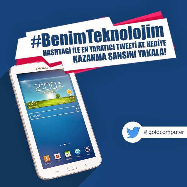 Samsung Tab 3 Hediyeli Twitter Yarışması Katılım Koşulları