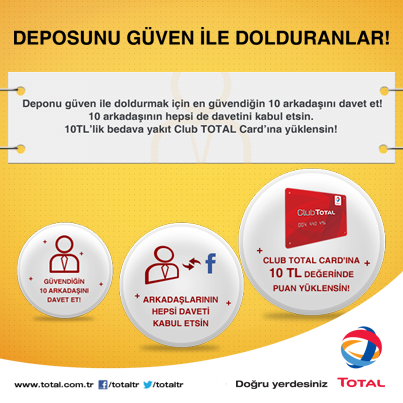 Total'den 10 TL'lik Yakıt Hediye!