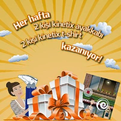 Her hafta 2 kişi Kinetix ayakkabı, 2 kişi Kinetix t-shirt kazanıyor.