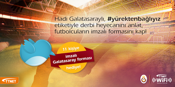 TTNET, Galatasaray Forması (İmzalı) Hediye Ediyor