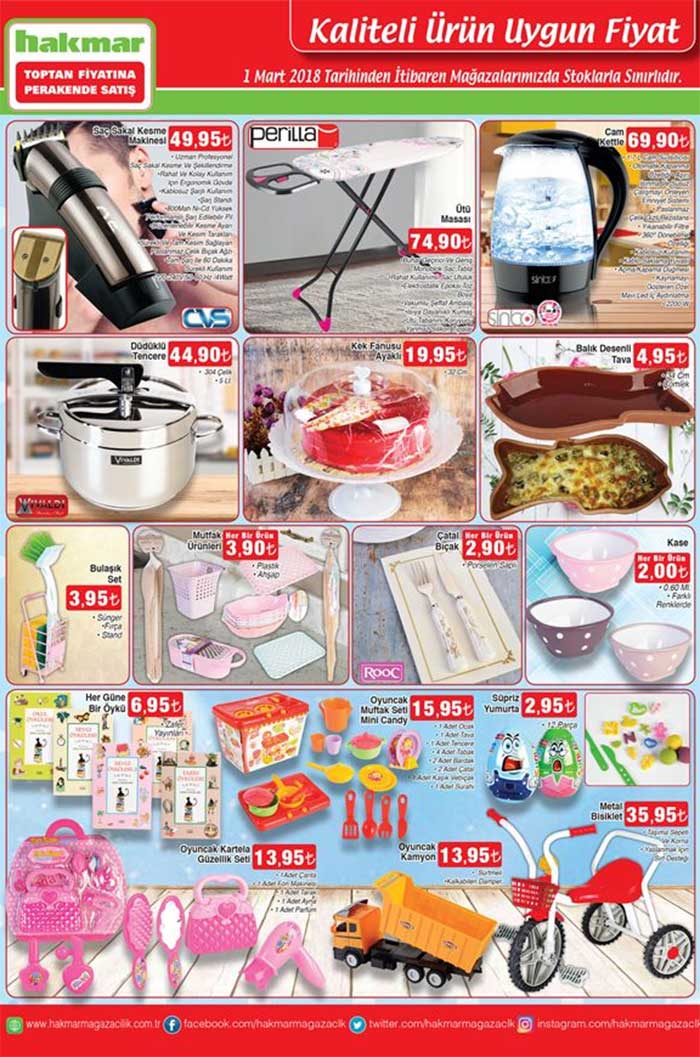 Hakmar 1 Mart 2018 kampanyalı ürünleri