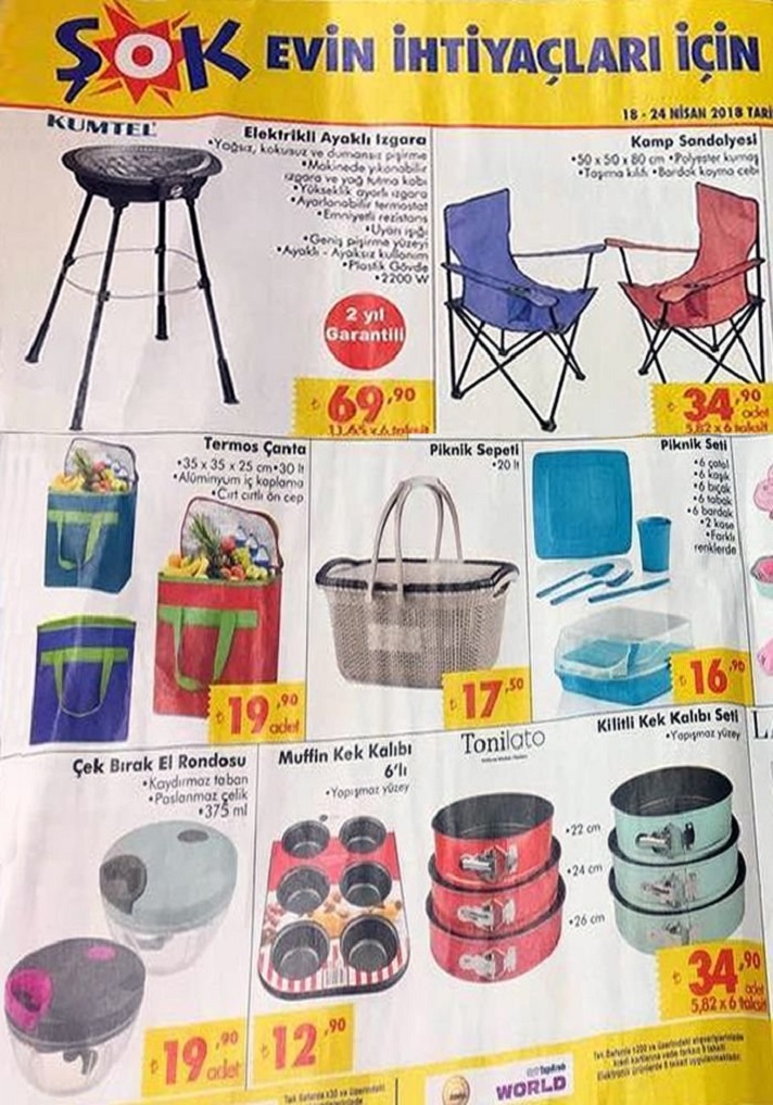 Şok aktüel ürünler 18 Nisan 2018