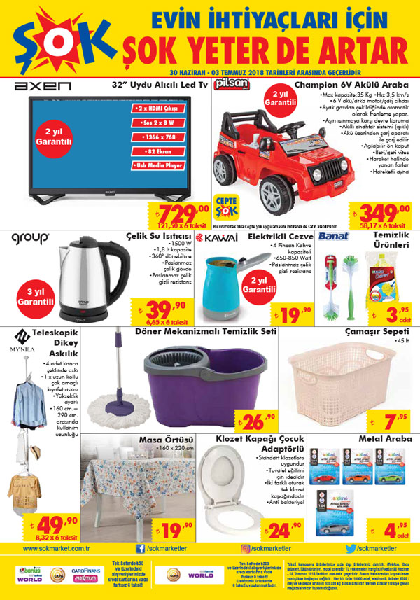 Şok aktüel ürünler hafta sonu kataloğu