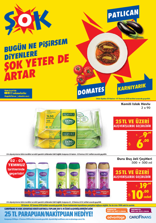 Şok market 30 Haziran 2018 aktüel ürünler